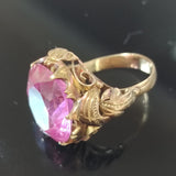 Rolled Gold Pink Stone 4.6G Ring