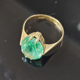 YG Green Gemstone Ring 4.2G