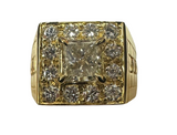 20K Yellow Gold 1.19 Carat Diamond 10.2gm Men Ring