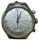 Aurora Penne AW01-EL Automatic Chronograph White Dial PVC Strap Men Watch