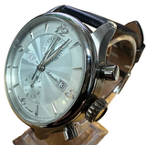 Aurora Penne AW01-EL Automatic Chronograph White Dial PVC Strap Men Watch