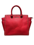 Michael Kors Red Colour Leather Tote Bag