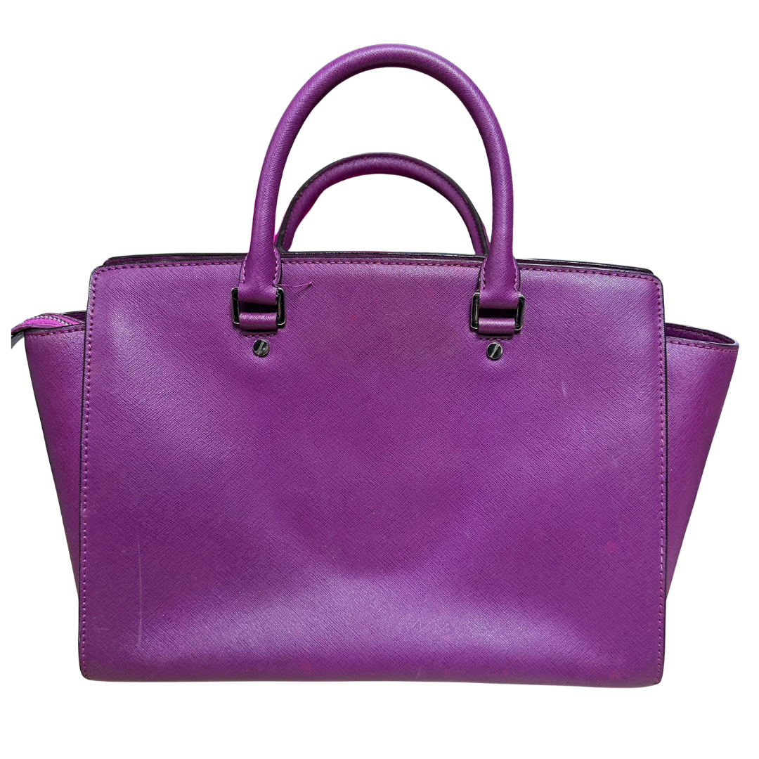 Michael Kors Purple Colour Leather Tote Bag Secondary image