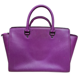 Michael Kors Purple Colour Leather Tote Bag