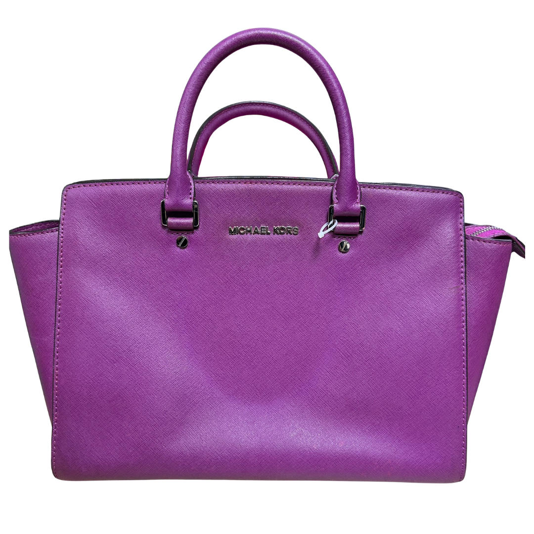 Michael Kors Purple Colour Leather Tote Bag Main image