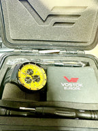 Vostok K-162 Submarine Chronograph Quartz Yellow Dial Strap Men