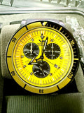 Vostok K-162 Submarine Chronograph Quartz Yellow Dial Strap Men