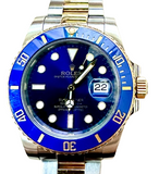 Rolex 116613LB 40mm Submariner Date Bluesy Blue Dial Automatic Half Gold Bracelet Men Watch