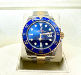 Rolex 116613LB 40mm Submariner Date Bluesy Blue Dial Automatic Half Gold Bracelet Men Watch