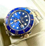 Rolex 116613LB 40mm Submariner Date Bluesy Blue Dial Automatic Half Gold Bracelet Men Watch