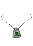 Necklace PT900/850 0.62 Emerald 11.6G
