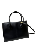 Tods Tote Handbag Leather Medium Black