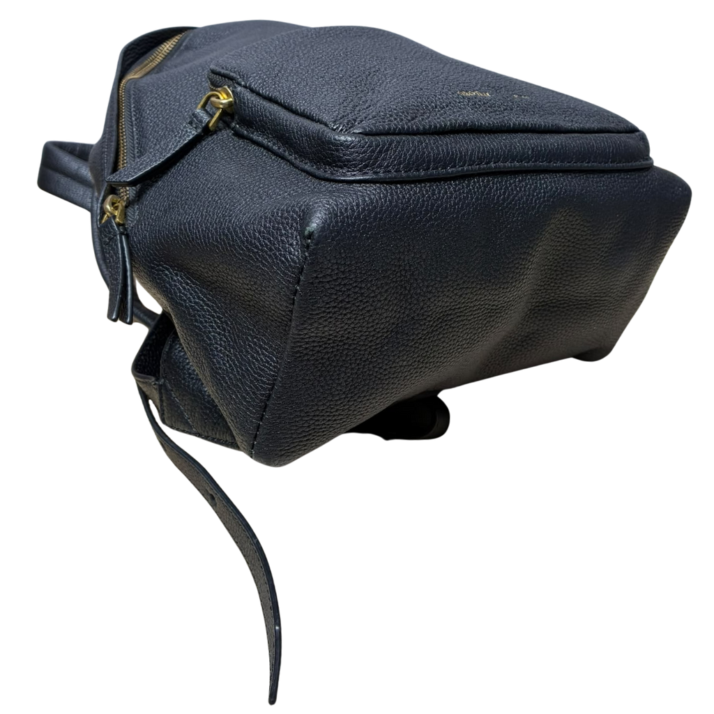 Oroton Lilly Small Backpack Black Pebbled Leather