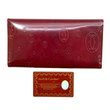 Cartier "Happy Birthday" Wine Red Trifold Wallet