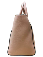 Bally Sommet ZIP Logo Engraved Leather 2way Handbag Shoulder Bag Pink Beige