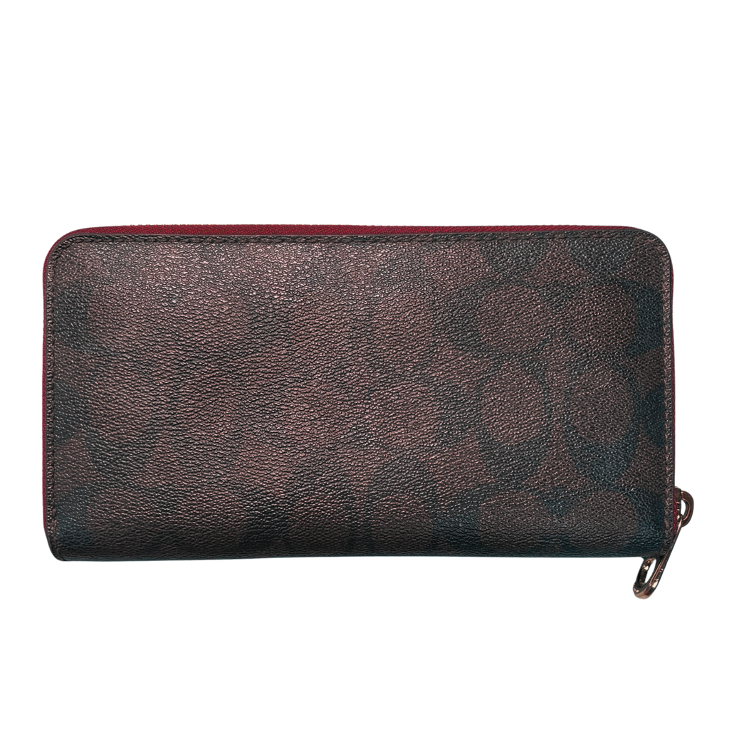 Coach C4452 Long Zip Around Wallet Signature Canvas