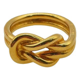 HERMES Scarf Ring Atame Circle Knot Design Gold Tone with bamage box