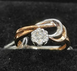 18K YG/WG Diamond ring