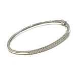 Gold Heart 750WG Diamond Bangle