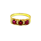 750YG Rubies & Diamonds ring