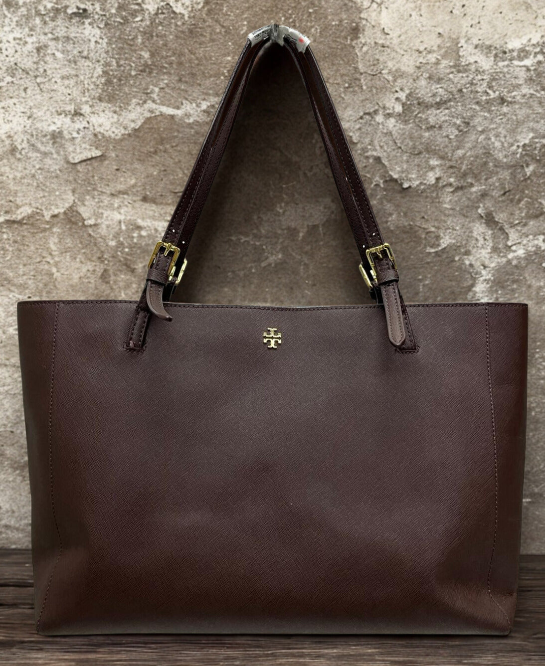 Tory Burch Leather York Buckle Tote Brown