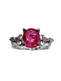 Pink Sapphire Diamond Ring