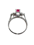 Pink Sapphire Diamond Ring