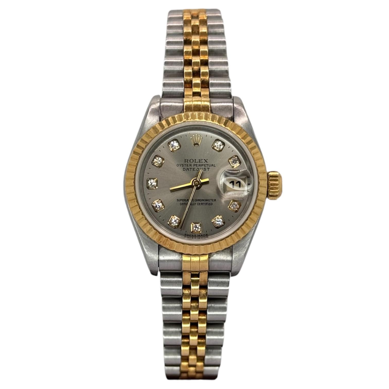 Rolex 69173 18K Half Gold Diamond Index Automatic Watch, 26mm Main image
