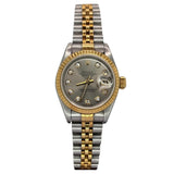 Rolex 69173 18K Half Gold Diamond Index Automatic Watch, 26mm