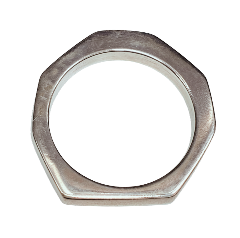 Gucci 925 Sterling Silver Octagonal Ring 6.7G