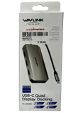 WAVLINK USB C Laptop Docking Station Quad Monitor 7in1 Multiport Adapter
