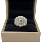 14K White Gold Natural Diamond Ring