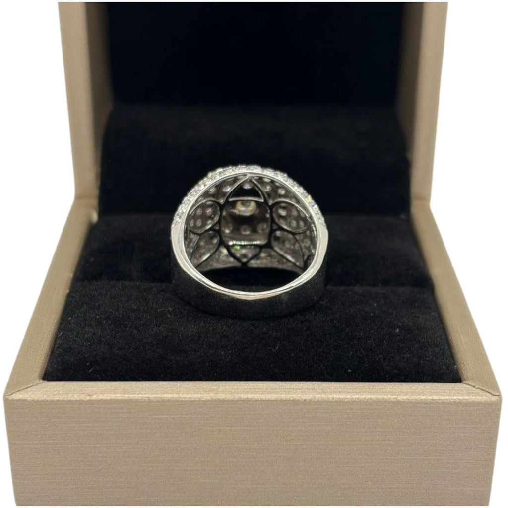 14K White Gold Natural Diamond Ring