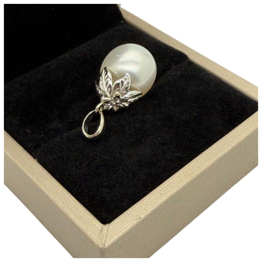 14K White Gold Natural South Sea Pearl Pendant