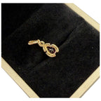14K Yellow Gold Natural Rubellite & Diamond Pendant