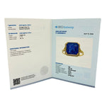 14K Yellow Gold Natural Tanzanite & Diamond Ring
