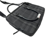 Burberry Charcoal Check Briefcase Document Bag