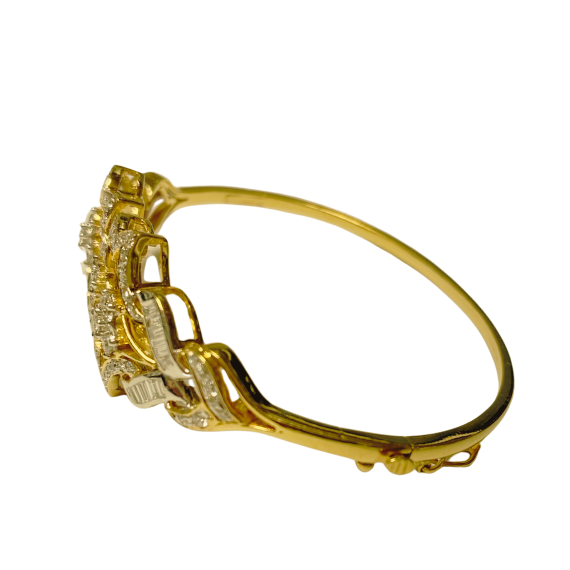 18KYG Diamond Studded Rigid Bangle Bracelet 16.0GM Secondary image