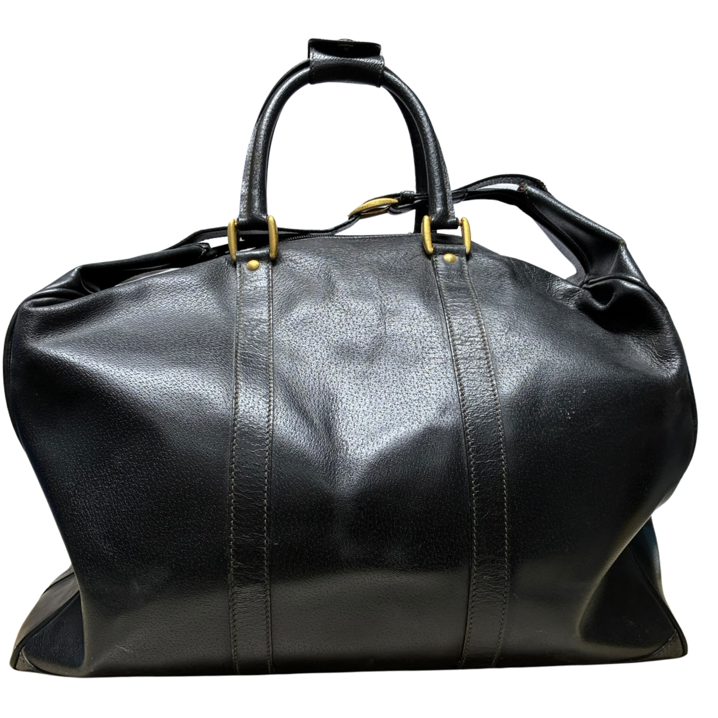 Gucci Vintage Boston Travel Weekender Bag Black Leather Secondary image