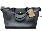 Longchamp Le Pliage Heritage Tote Black Leather
