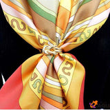 HERMES Scarf Ring Atame Circle Knot Design Gold Tone with bamage box