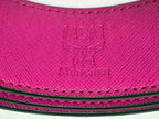 MCM Claus Reversible Belt With GoldTone M Buckle Vibrant Pink