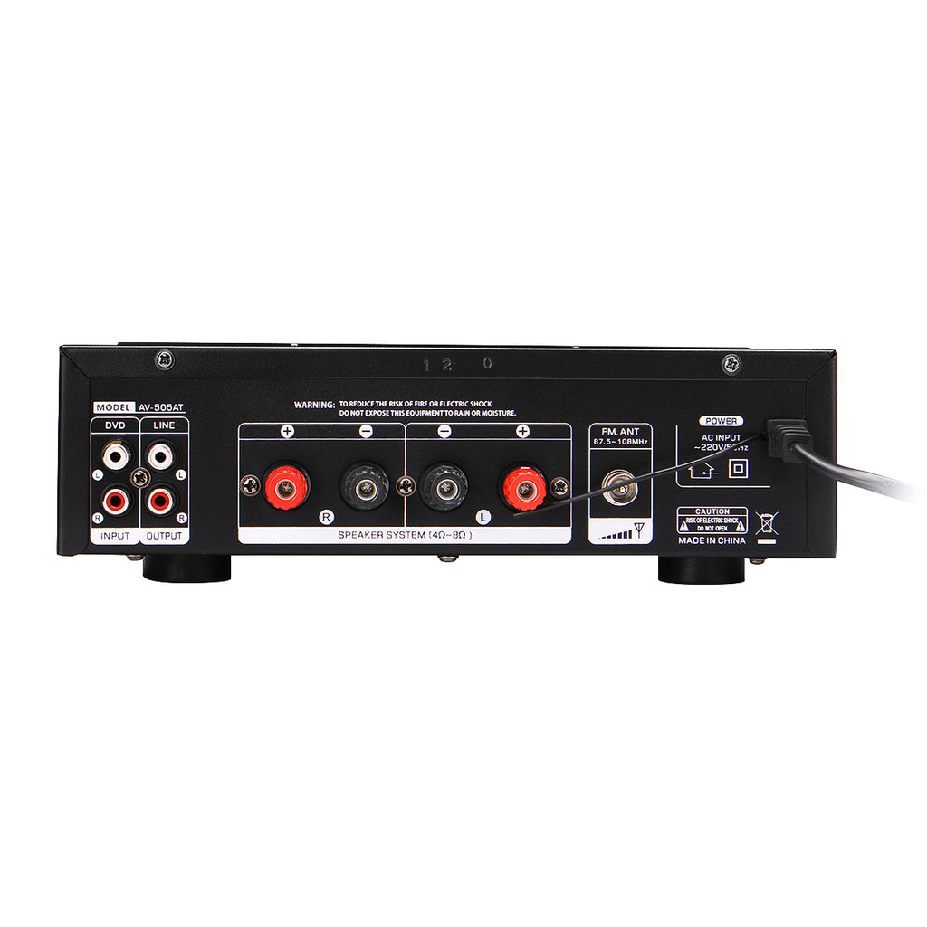 SUNBUCK AV-505AT 110-220V Bluetooth Home Power Amplifier Audio Stereo AMP Mixer USB FM