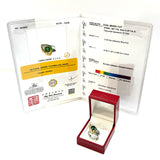 PT900/750YG Green Tourmaline, Tsavorite Garnet & Diamond Ring