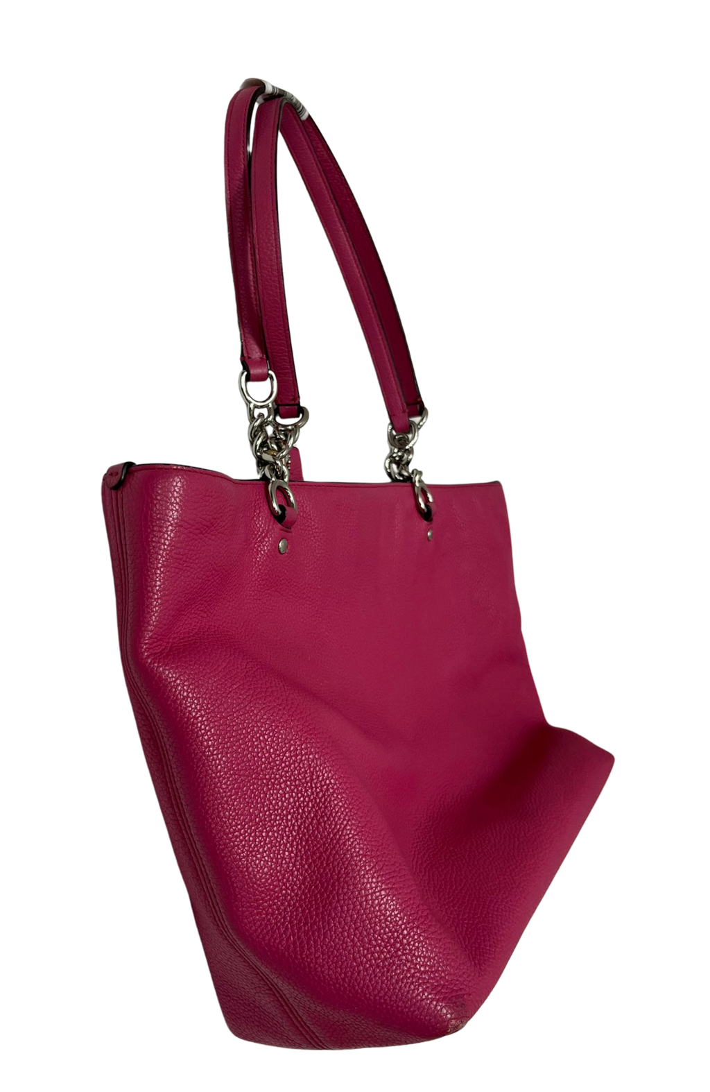 Coach Sophia Small Tote Bag Magenta Pebbled Leather