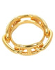 HERMES Chaine d'Ancre Scarf Ring Gold Color