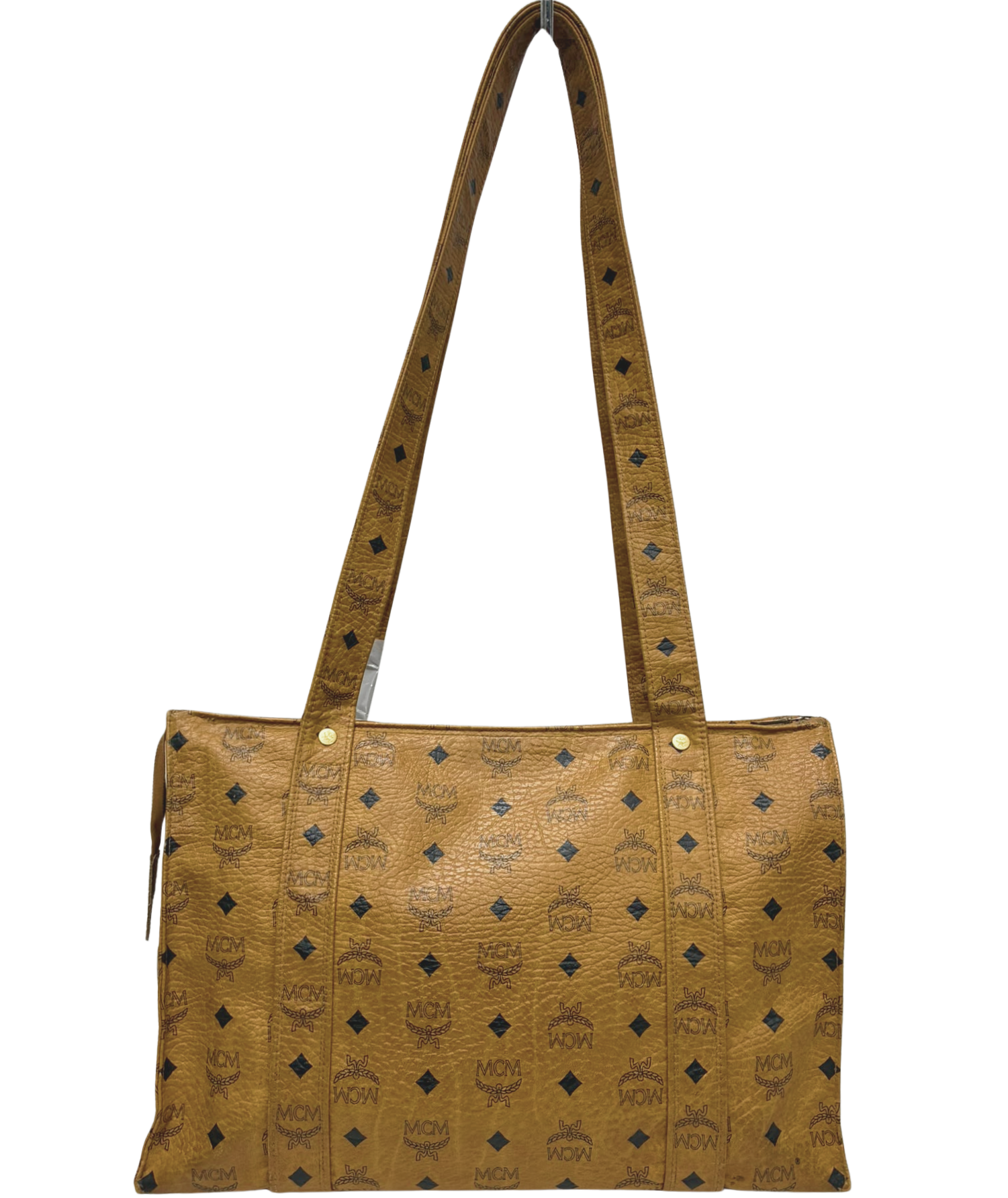 MCM Visetos Monogram Cognac Shopper Tote Bag 39cm Secondary image