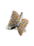 Butterfly Design Yellow Gold Diamond Ring