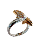 Butterfly Design Yellow Gold Diamond Ring