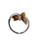 Butterfly Design Yellow Gold Diamond Ring